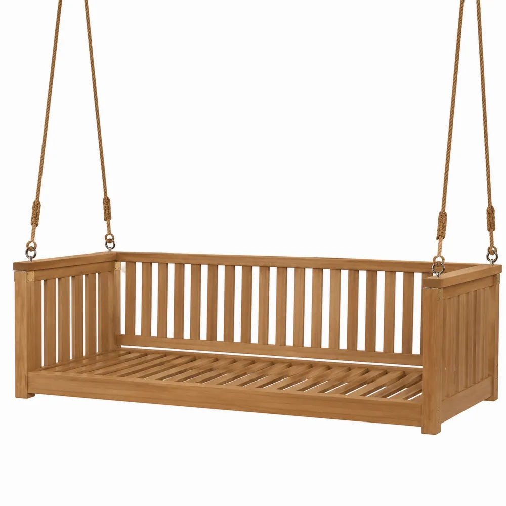 Balancelle en bois de teck avec cordes 200x75x55 cm