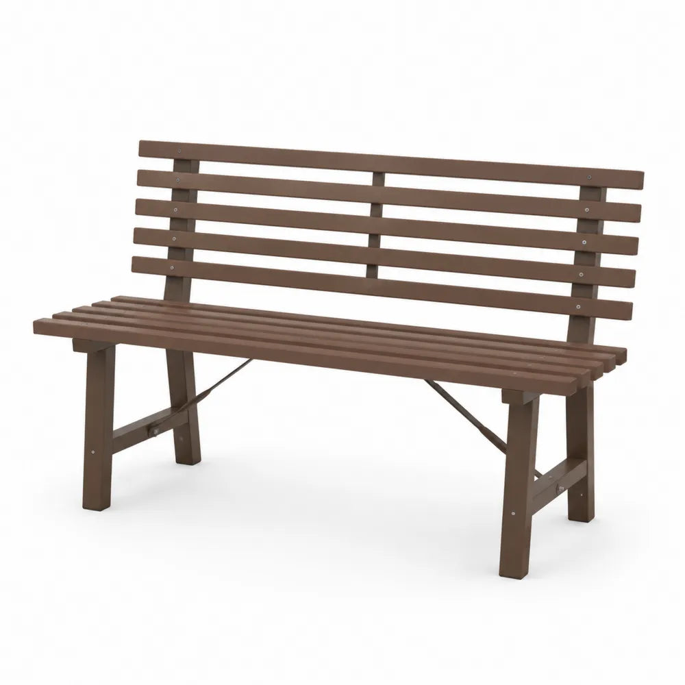 Banc de jardin en bois marron 150 cm