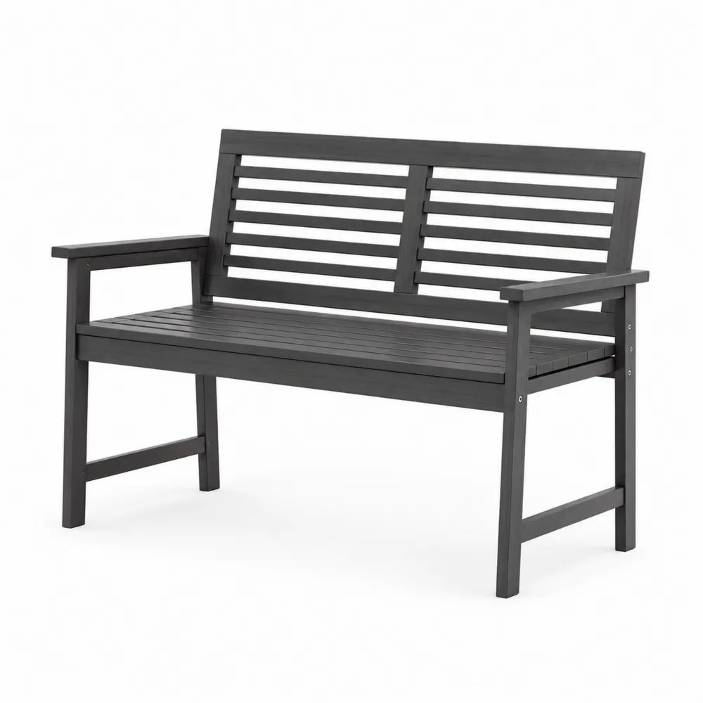 Banc de jardin en bois gris 130 cm