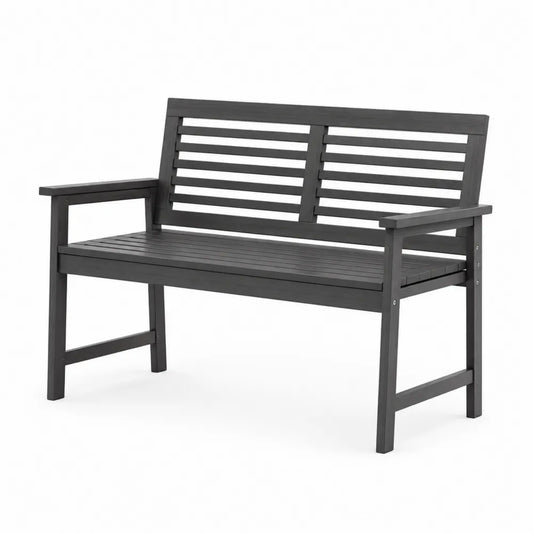 Banc de jardin en bois gris 130 cm